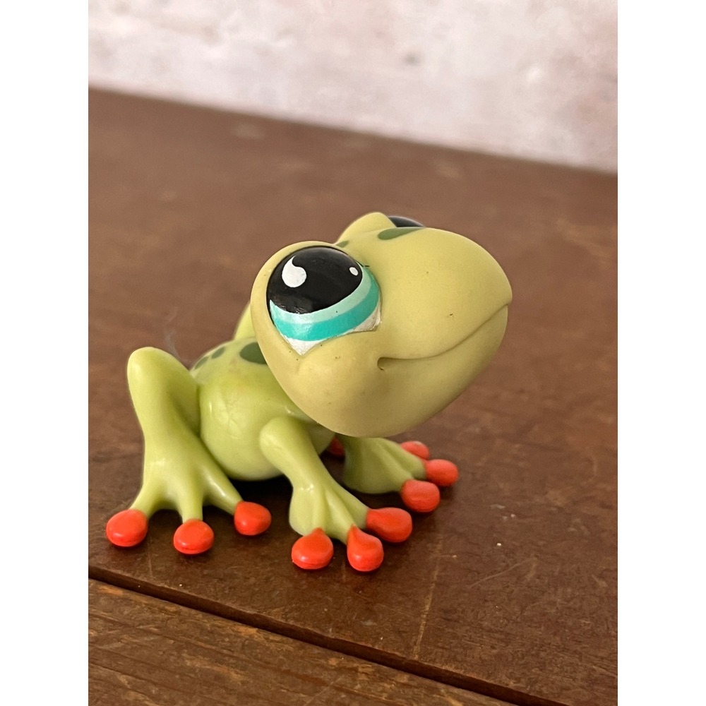 LPS Littlest Pet Shop Hasbro Green Orange Frog #805